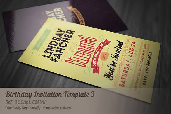 Postcard Birthday Invitations
 Birthday Card Template 11 PSD Illustrator EPS Format