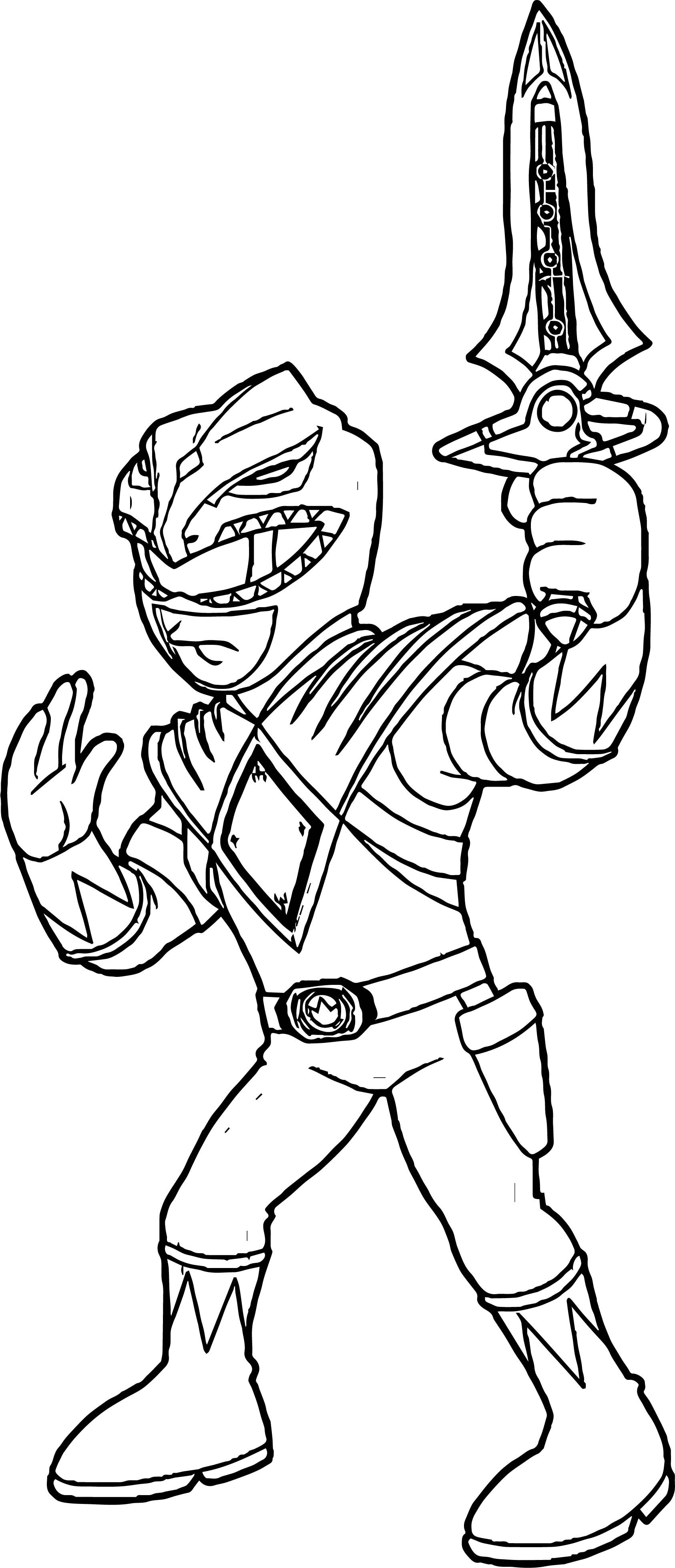 Power Ranger Coloring Book Pages
 Power Rangers Green Ranger Coloring Page