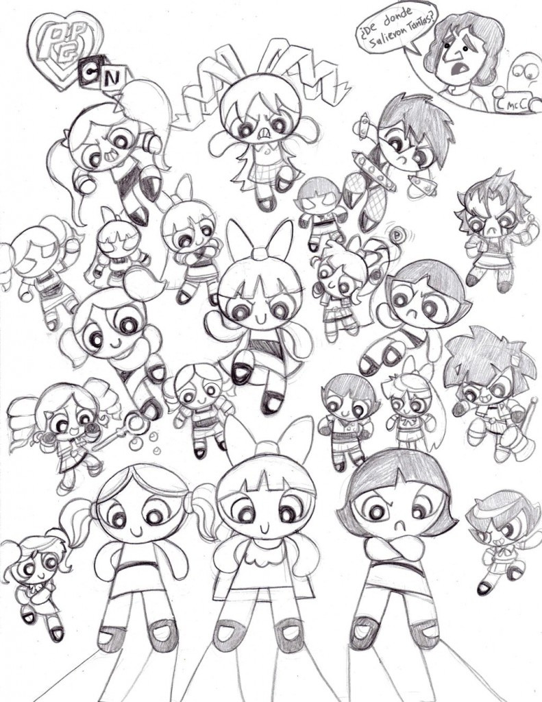 Powerpunk Coloring Sheets For Kids
 Free Printable Powerpuff Girls Coloring Pages For Kids