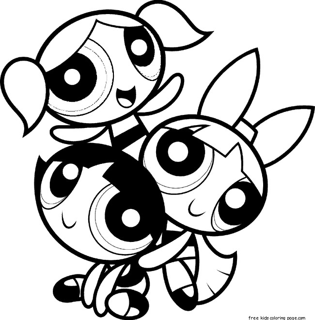 Powerpunk Coloring Sheets For Kids
 Printable powerpuff girls coloring pages for kidsFree
