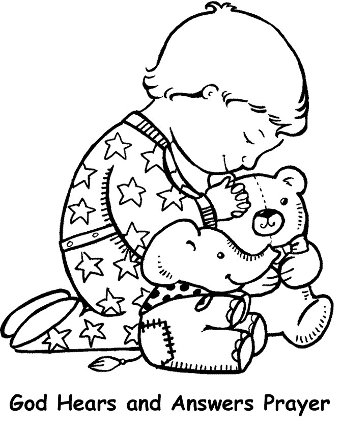 Prayer Coloring Pages For Kids
 Child Praying Coloring Page Coloring Home