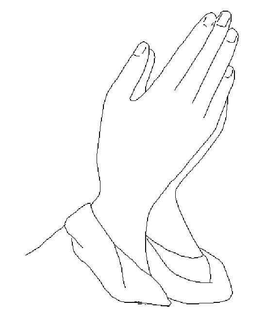 Prayer Hands Coloring Pages
 Praying Hands Pages to Color