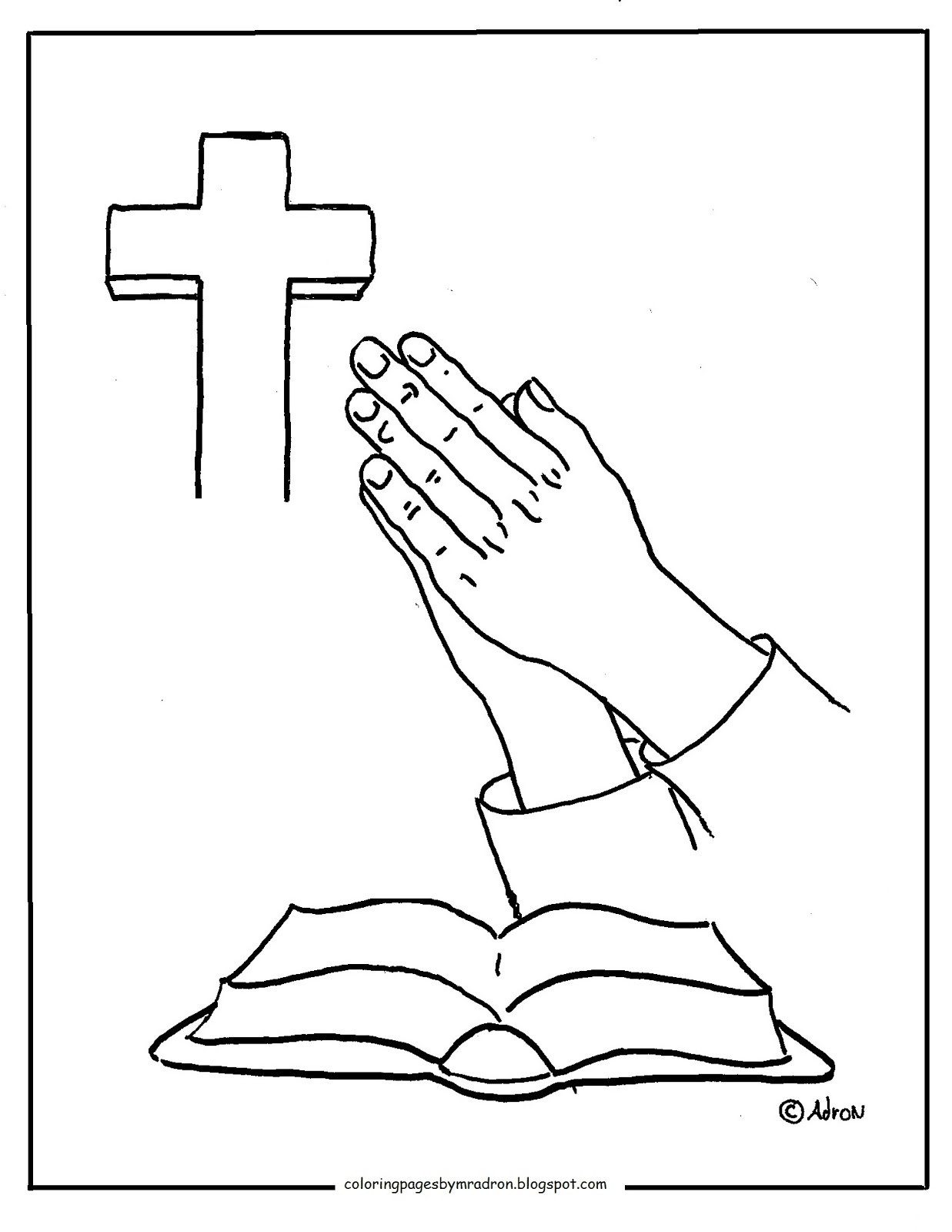 Prayer Hands Coloring Pages
 Coloring Pages for Kids by Mr Adron Free Printable