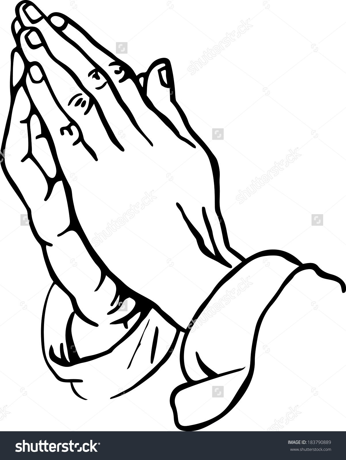 Prayer Hands Coloring Pages
 Hands Prayer Coloring Page thekindproject