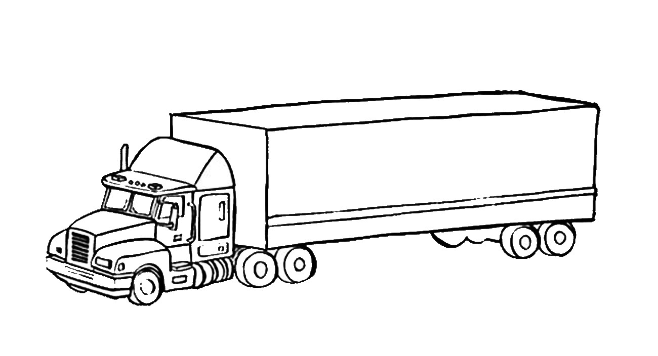 Pre K Big Truck Coloring Pages For Girls
 Semi Truck Front View Coloring Pages