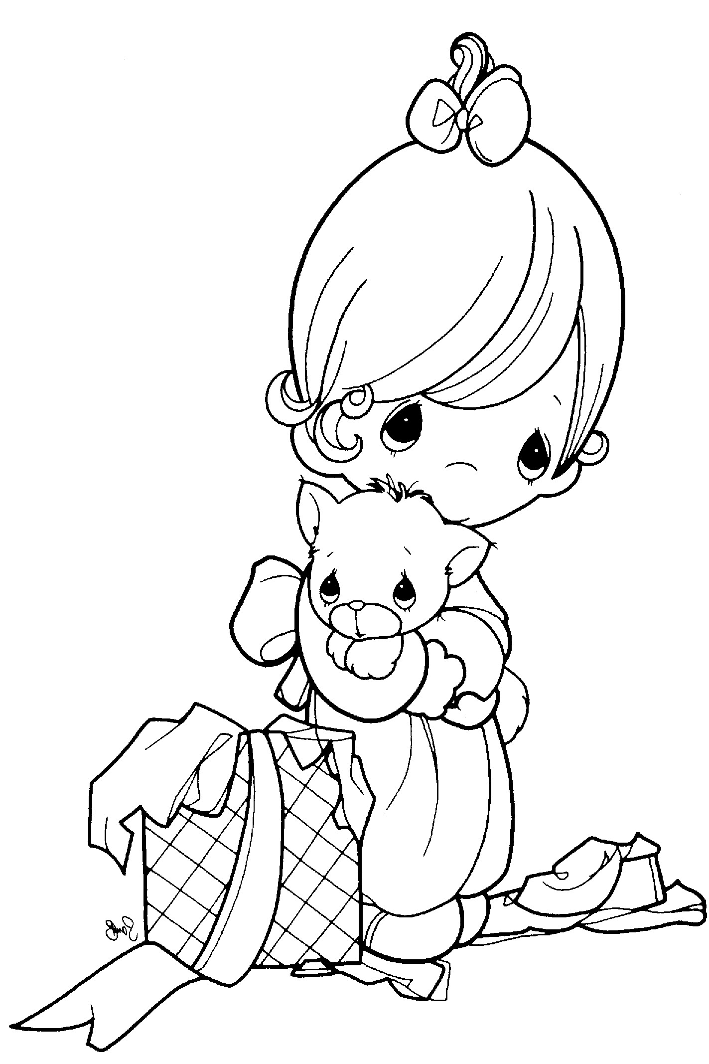 Precious Moments Coloring Book Pages
 Precious Moments Coloring Pages Girl