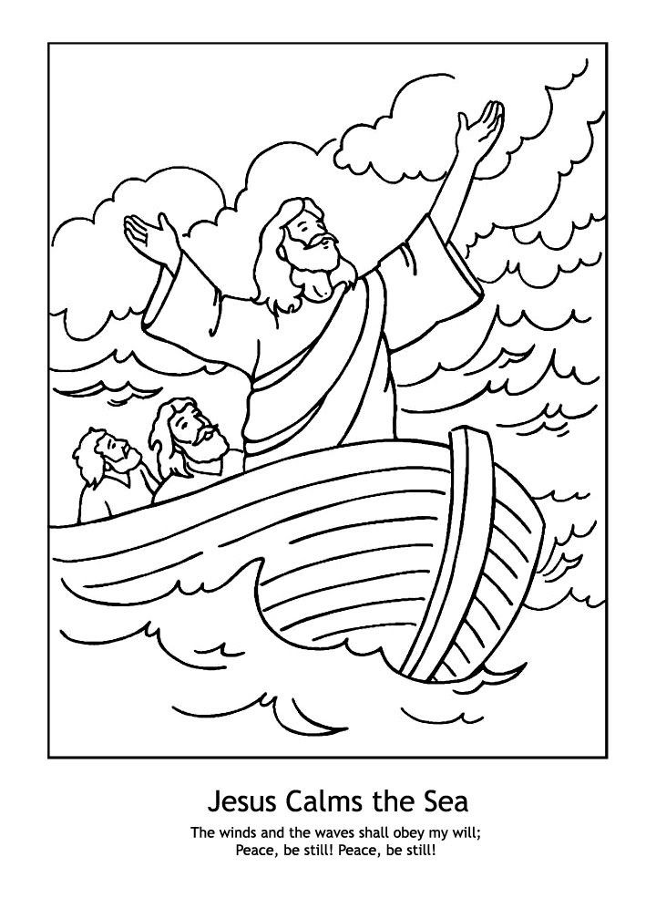 Preschool Bible Coloring Pages
 A Year of FHE 2010 Wk 12 Jesus Calms the Sea