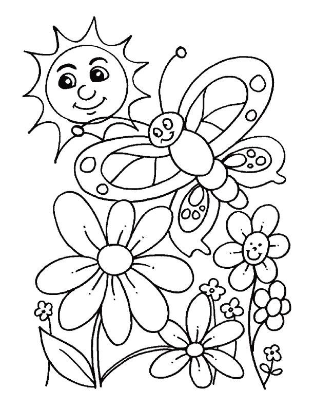 Preschool Coloring Sheets Flowers
 25 unique Spring coloring pages ideas on Pinterest