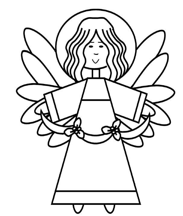 Preschool Coloring Sheets For Angels
 Angel Coloring Page Christmas Season