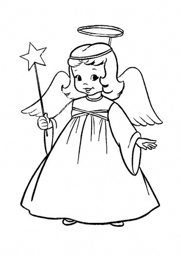 Preschool Coloring Sheets For Angels
 Angel