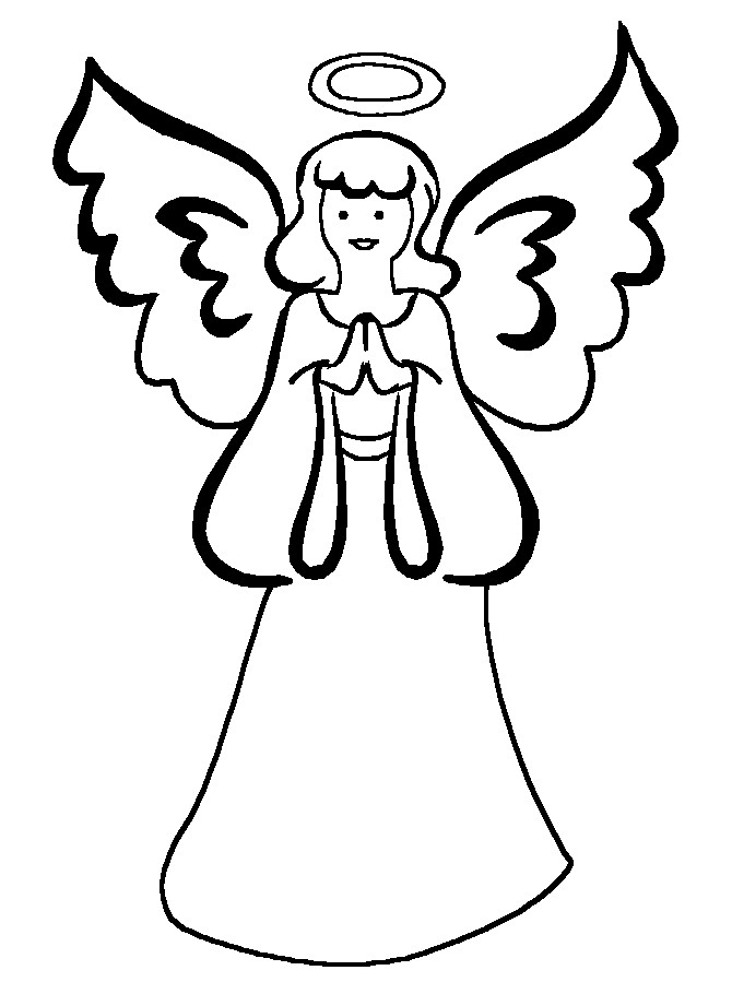 Preschool Coloring Sheets For Angels
 Free Printable Angel Coloring Pages For Kids