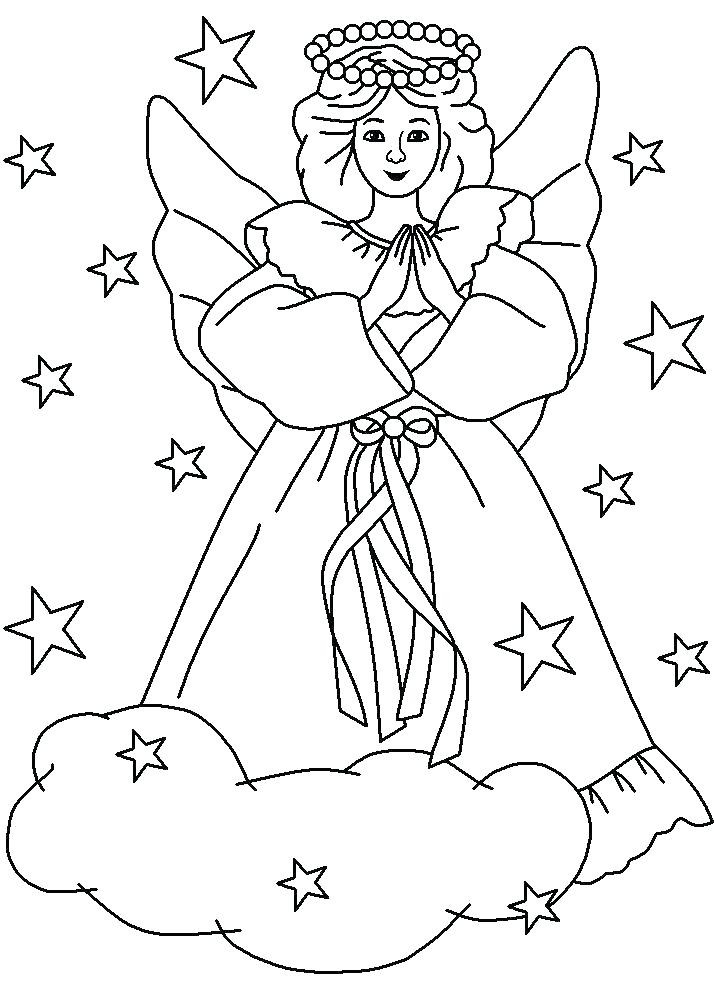 Preschool Coloring Sheets For Angels
 coloring Christmas Angel Coloring Pages