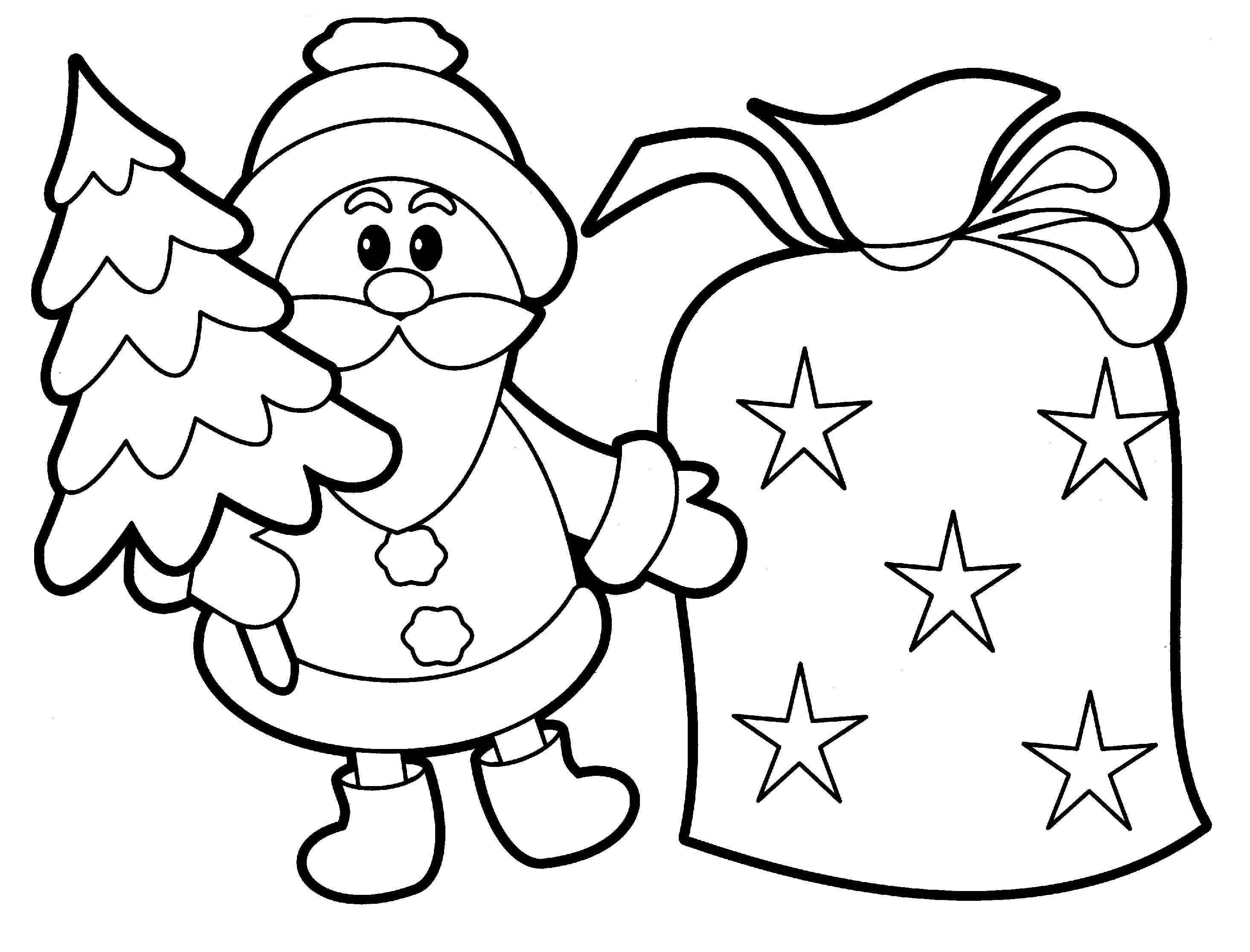 Preschool Coloring Sheets For Christmas
 Easy Preschool Coloring Pages