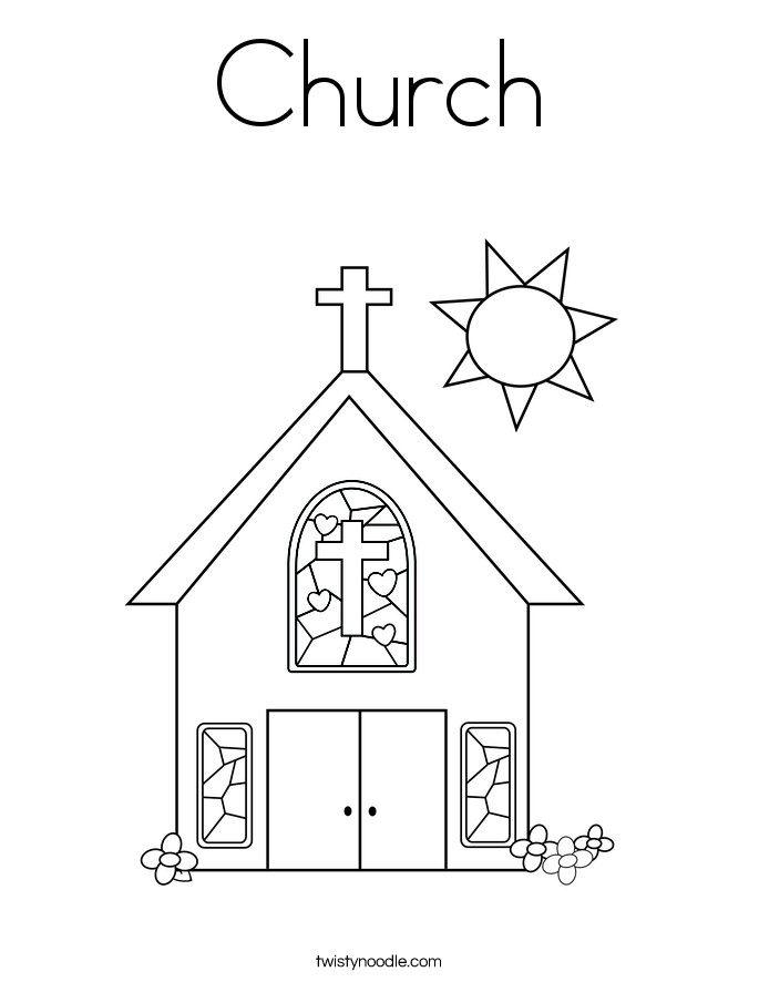 Best ideas about Preschool Coloring Sheets For Church
. Save or Pin Church Coloring Page Twisty Noodle Now.
