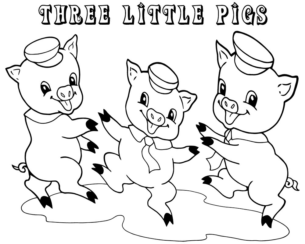 Preschool Coloring Sheets For The 3 Little Pigs Houses
 3 Little Pigs Coloring Pages for Preschoolers