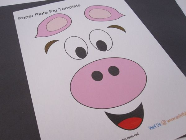 Preschool Coloring Sheets For The 3 Little Pigs Paper Plate Pig
 Paper Plate Pig Craft Best Craft Example Pig Paper Plate