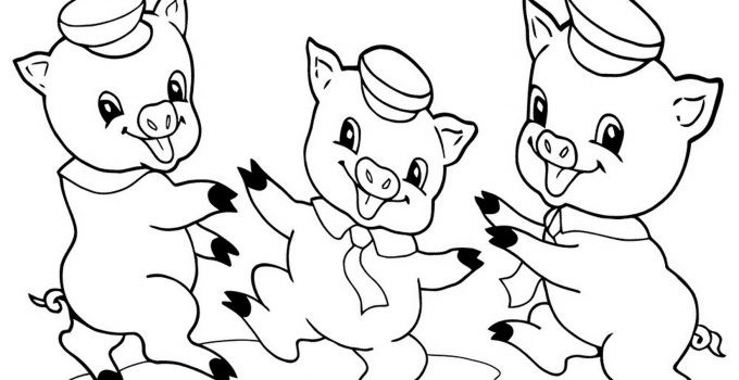 Preschool Coloring Sheets For The 3 Little Pigs Paper Plate Pig
 Three Little Pigs Coloring Pages for Preschool