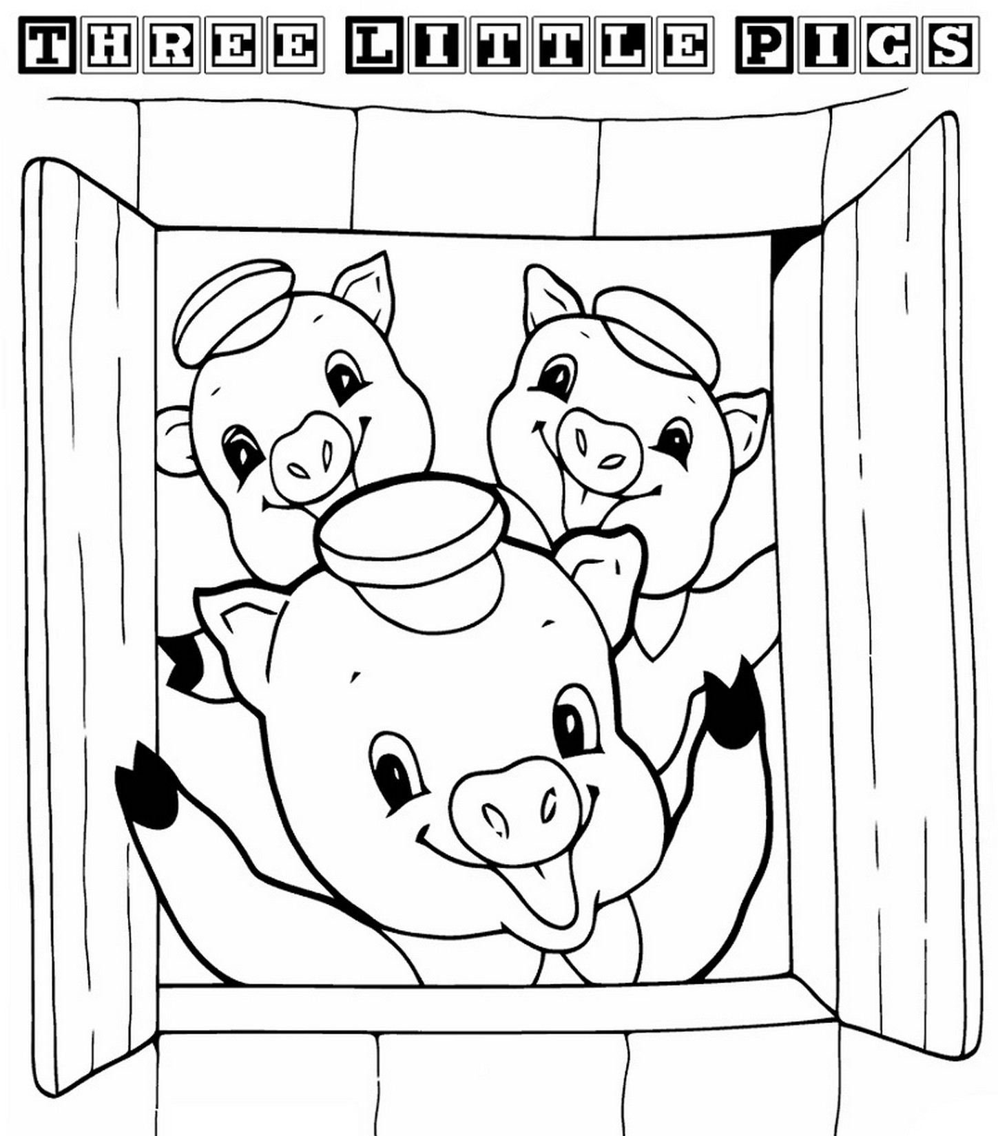 Preschool Coloring Sheets For The 3 Little Pigs Wolf
 Three Little Pigs Coloring Pages for Preschool