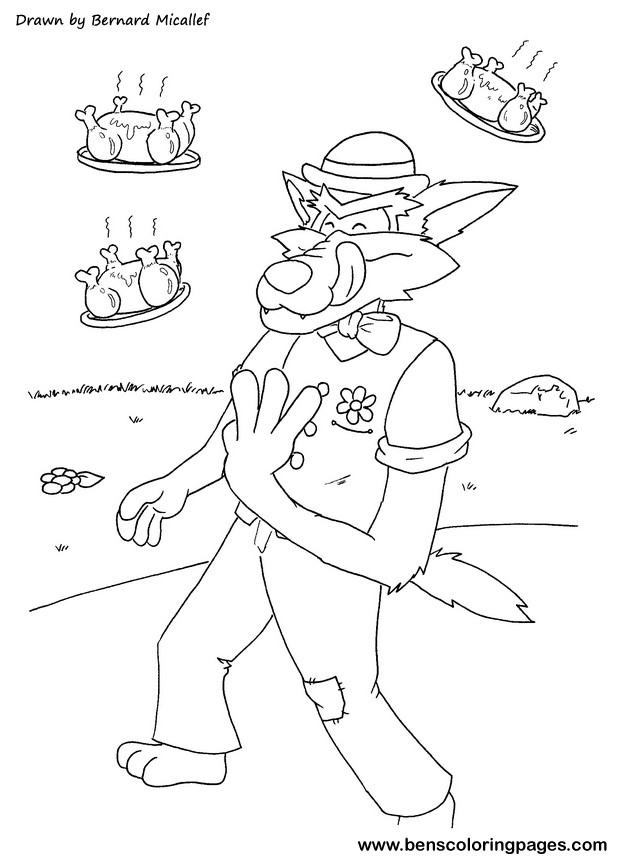 Preschool Coloring Sheets For The 3 Little Pigs Wolf
 Three Little Pigs Wolf Coloring Page