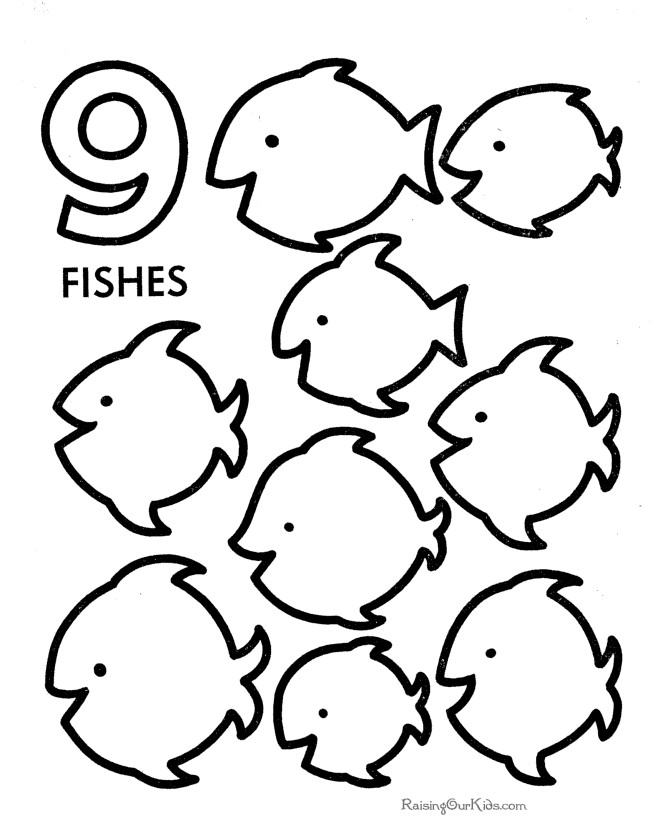 Preschool Coloring Sheets For The N And The Number 9
 Coloring Pages Coloring Pages Summer Coloring Pages