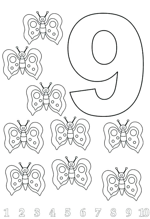 Preschool Coloring Sheets For The N And The Number 9
 numbers 11 20 printable – tinbaovnfo
