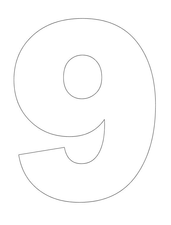 Preschool Coloring Sheets For The N And The Number 9
 Number 9 Drawing at GetDrawings