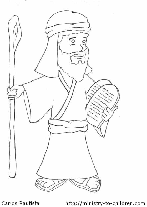 Preschool Coloring Sheets Moses &amp; The Ten Commandments
 "Moses and the 10 mandments" Coloring Page