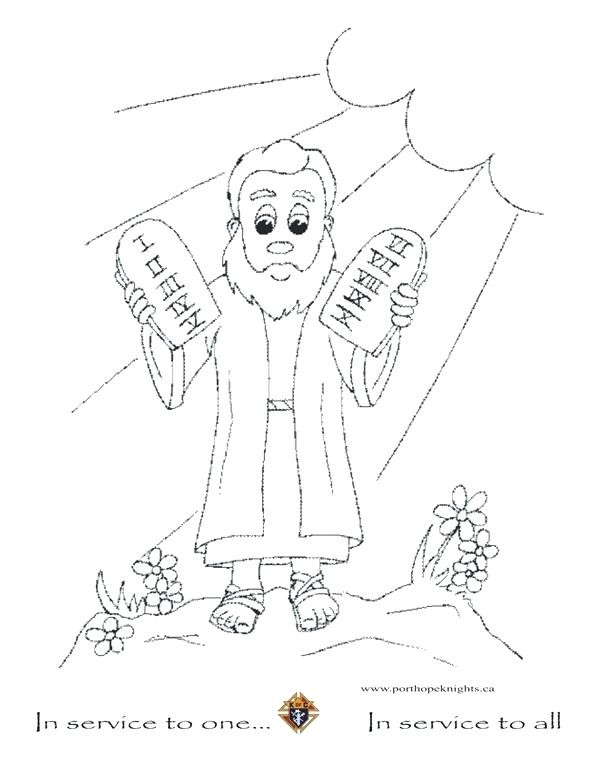Preschool Coloring Sheets Moses &amp; The Ten Commandments
 10 mandments Drawing at GetDrawings