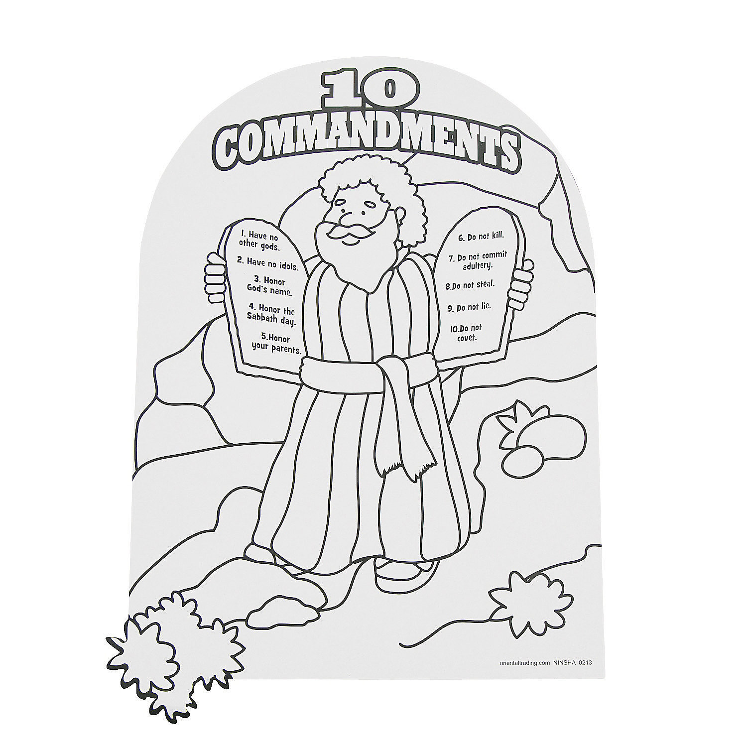 Preschool Coloring Sheets Moses &amp; The Ten Commandments
 Color Your Own Moses & the Ten mandments Coloring