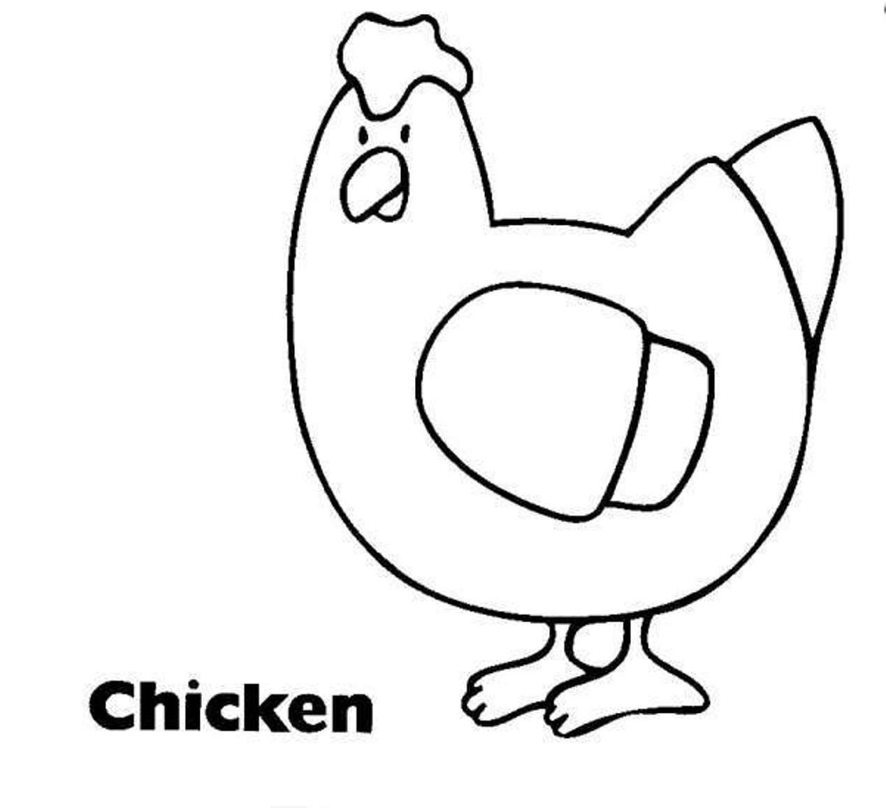 Preschool Coloring Sheets Of A Chicken Free Printable
 Farm Animals Coloring Pages coloringsuite