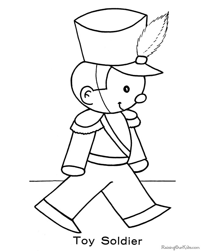 Preschool Coloring Sheets Of Soldiers
 Toy Sol r Christmas Coloring Pages