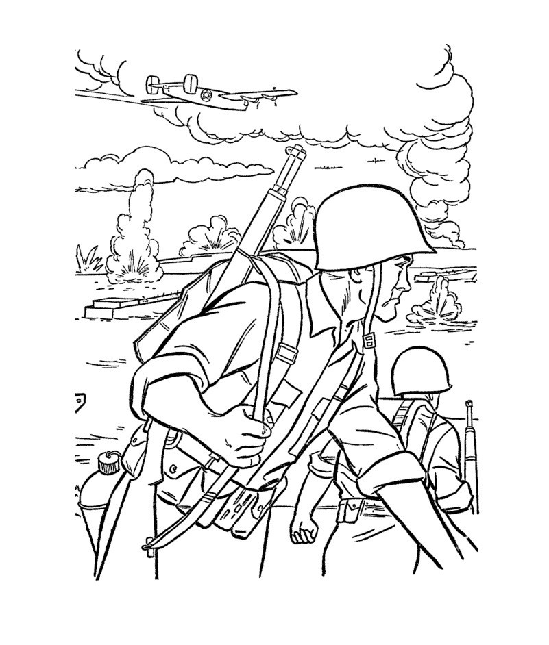 Preschool Coloring Sheets Of Soldiers
 Free Printable Army Coloring Pages For Kids