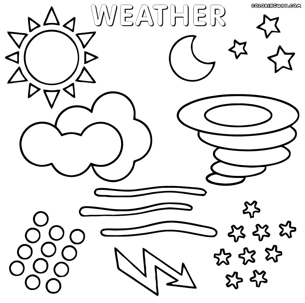Preschool Coloring Sheets On Weather
 Weather coloring pages