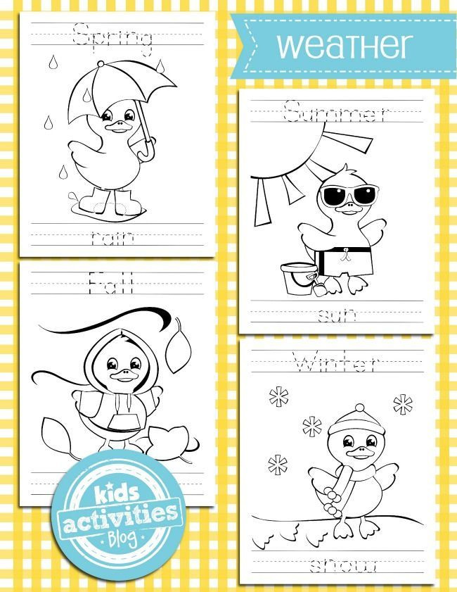 Preschool Coloring Sheets On Weather
 Weather Coloring Pages Preschool Coloring Home