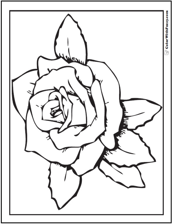 Preschool Coloring Sheets Roses
 73 Rose Coloring Pages Customize PDF Printables