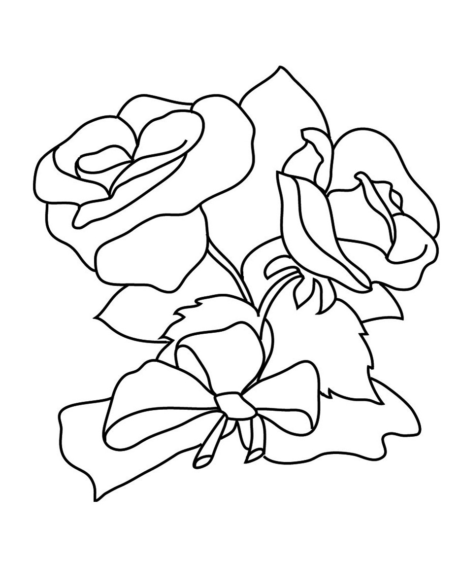 Preschool Coloring Sheets Roses
 Rose Coloring Pages coloringsuite