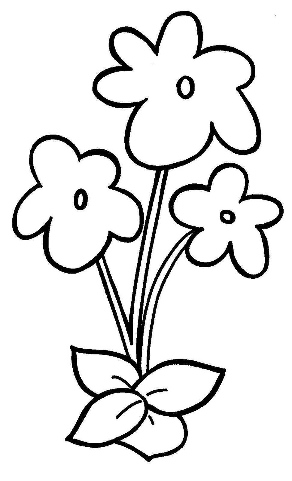 Preschool Coloring Sheets Roses
 9 Best of Spring Flower Template Preschool Spring