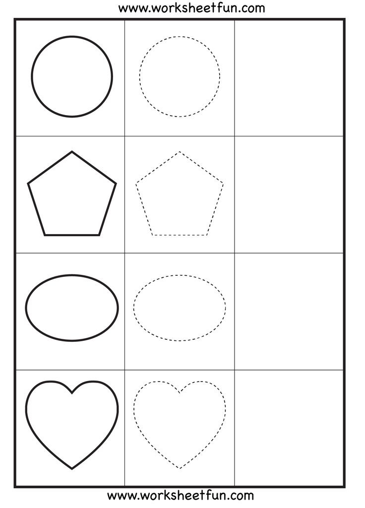 Preschool Coloring Sheets Shapes
 Free Shape Tracing Worksheets For Preschoolers 2014 free