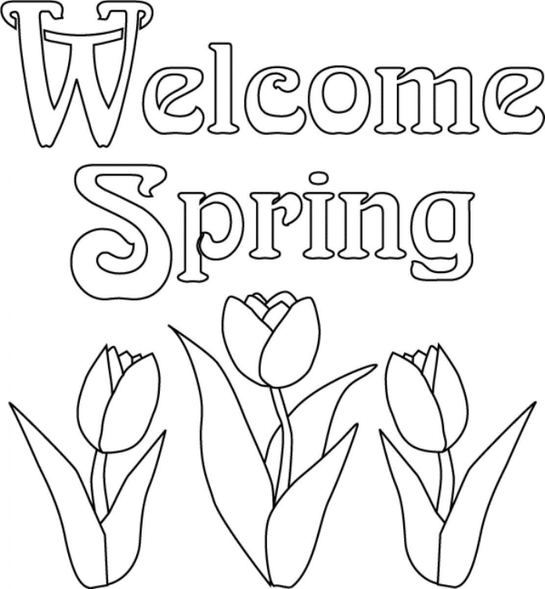 Preschool Coloring Sheets Spring
 spring coloring pages