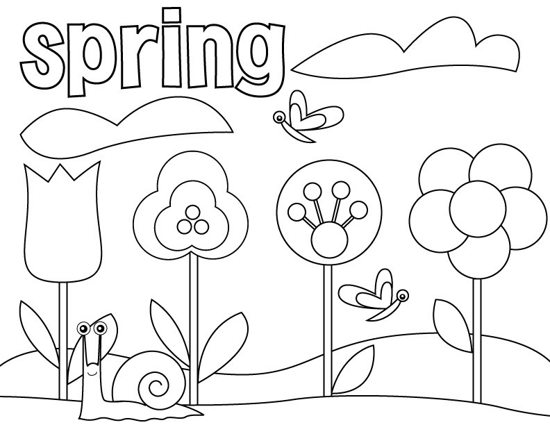 Preschool Coloring Sheets Spring
 spring coloring pages for preschoolers 2013 Coloring