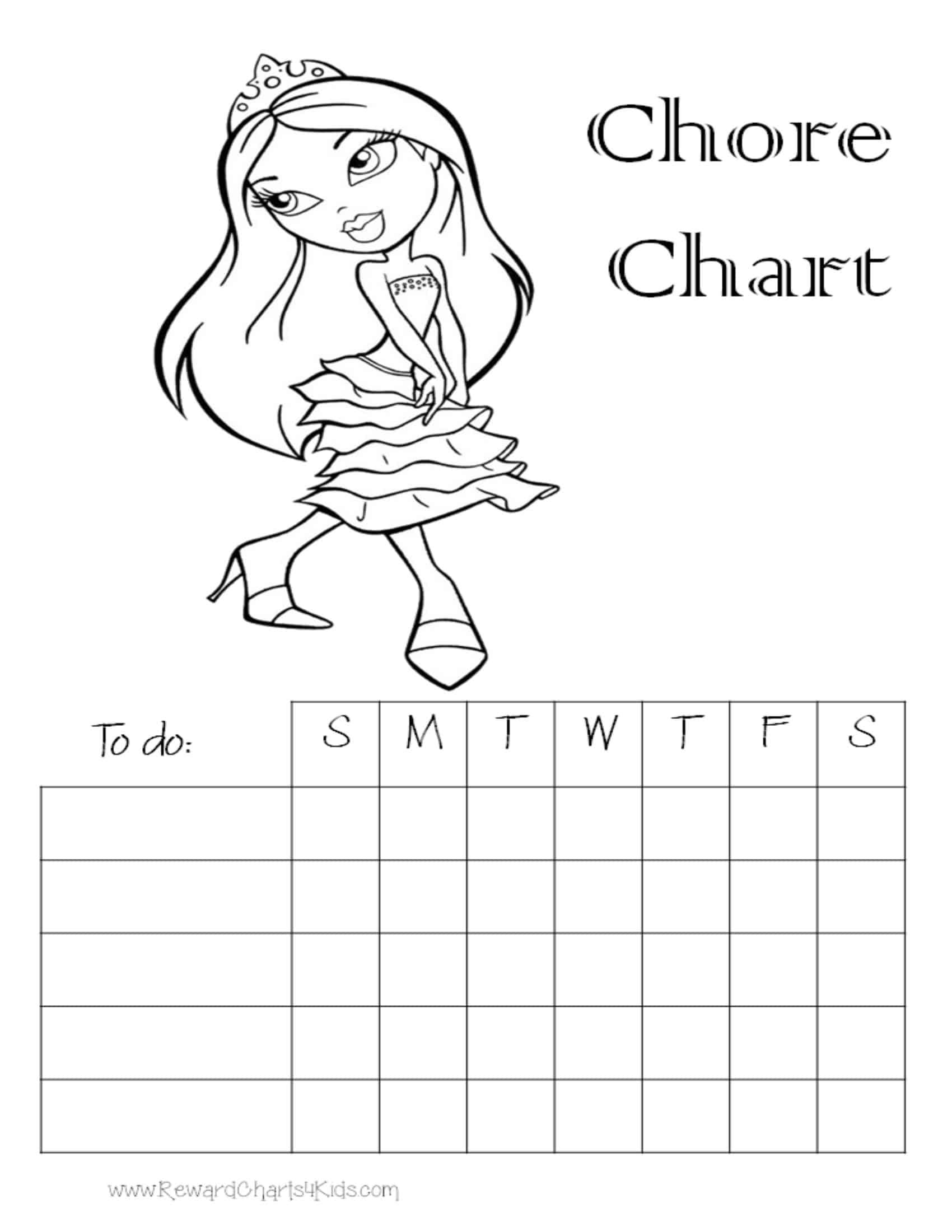 Preschool Coloring Sheets With Household Chores On Them
 Household Charts Free Colouring Pages