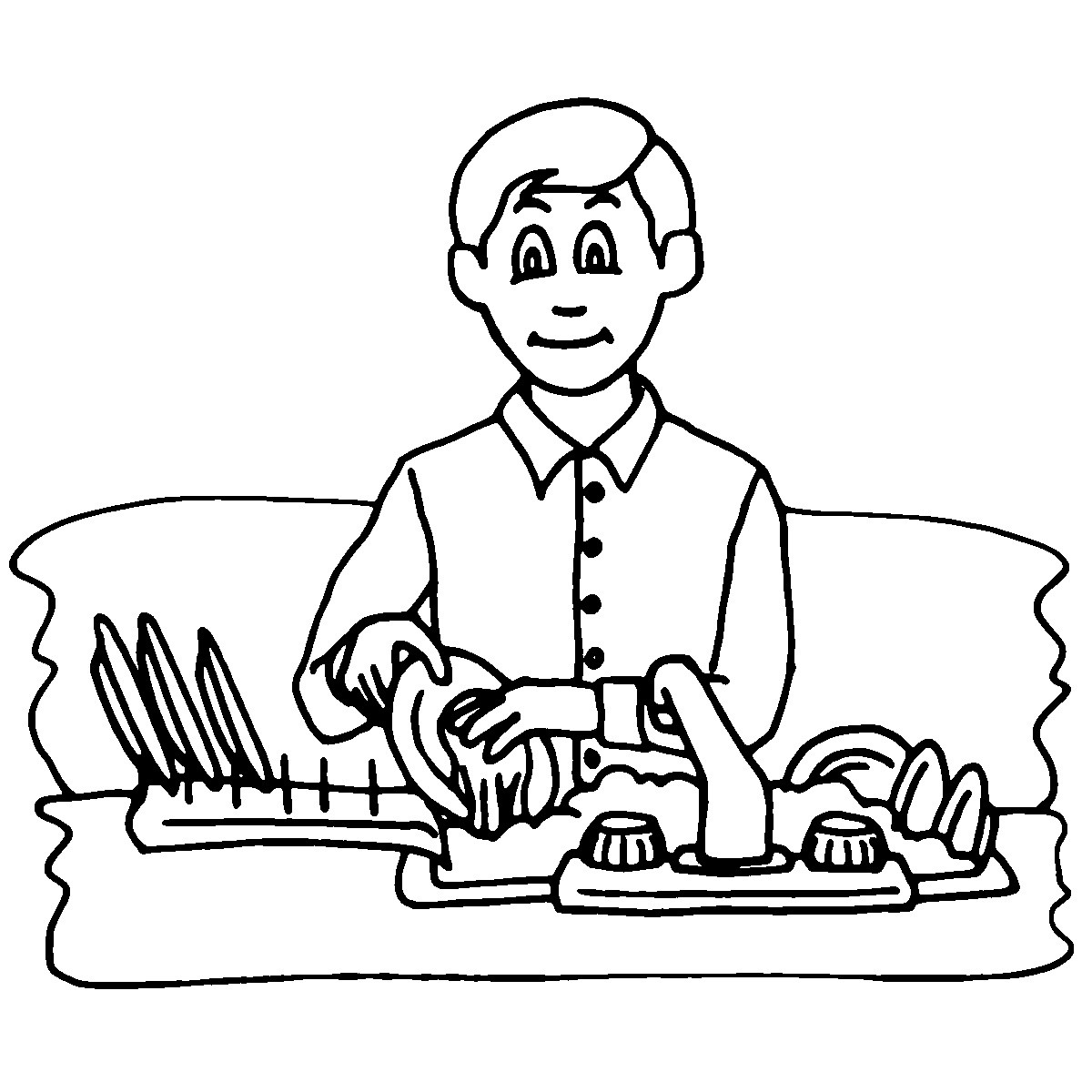 Preschool Coloring Sheets With Household Chores On Them
 Household Chores Cliparts