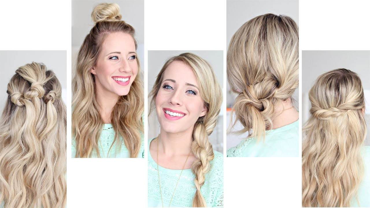 Best ideas about Pretty And Easy Hairstyles
. Save or Pin Five Easy 1 min Hairstyles Now.