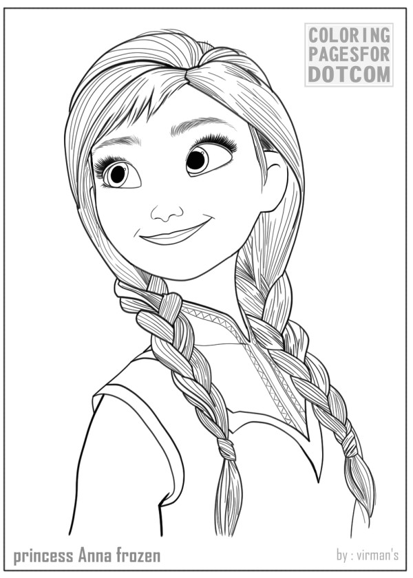 Princess Anna Coloring Pages
 Princess Anna Frozen Coloring Pages 1