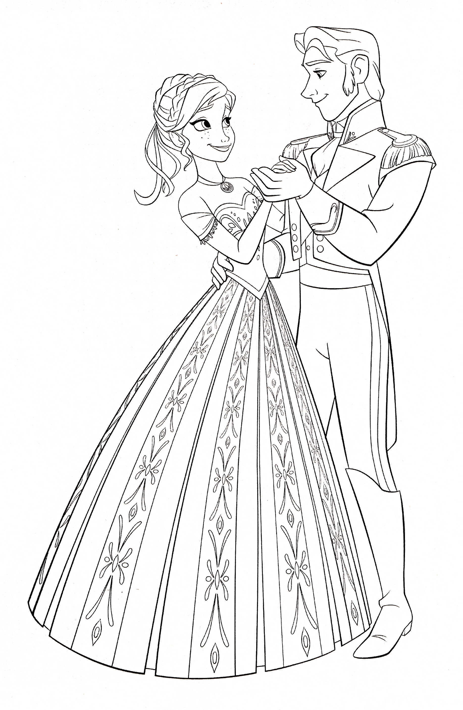 Princess Anna Coloring Pages
 Disney’s Frozen Colouring Pages