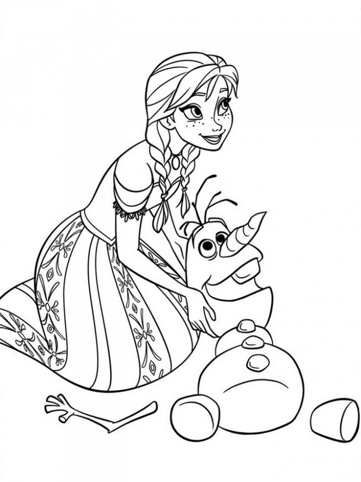 Princess Anna Coloring Pages
 Get This line Disney Coloring Pages of Frozen Princess