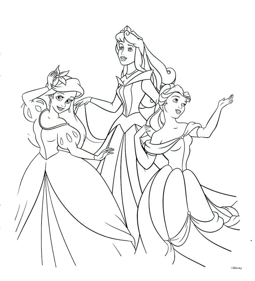 Princess Coloring Pages To Print
 Free Printable Disney Princess Coloring Pages For Kids