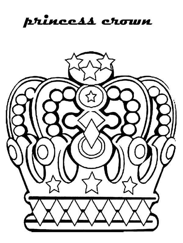 Princess Crown Coloring Pages
 Princess Crown in Noble Family Coloring Page NetArt