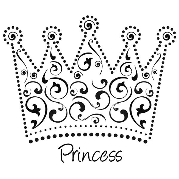Princess Crown Coloring Pages
 Beautiful Princess Crown Coloring Page NetArt