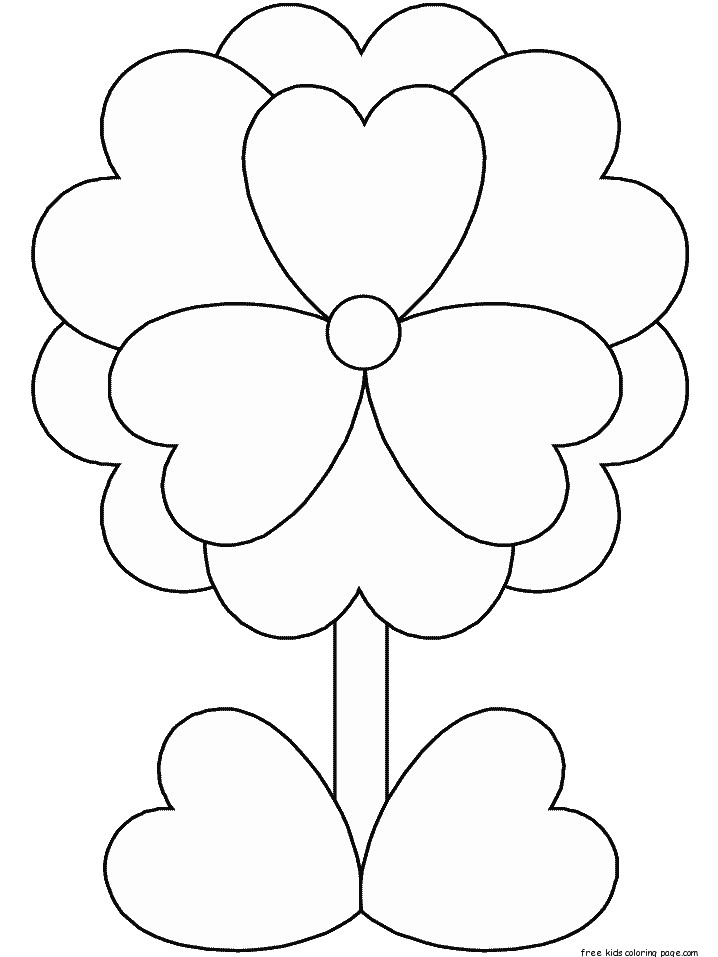 Print Out Coloring Book Pages
 Print out Valentine s Day Flower coloring pages Free